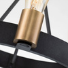 Quintiesse lampa wisząca Silas 3xE27 czarno/mosiężna QN-SILAS-3P-DZ