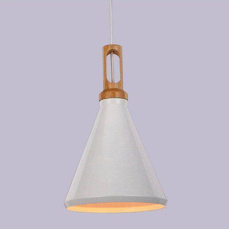 Step Into Design lampa wisząca Nordic Woody E27 biała/drewno ST-5097C