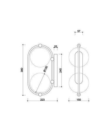 Ummo kinkiet Koban E 2xG9 biały KOE11000