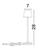 Luces Exclusivas lampa stołowa zewnętrzna LED Tercero Ø 7cm 2W 101lm 3000K IP54 wys. 28 cm brązowa LE73658