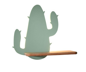 Candellux kinkiet dziecięcy LED z półką IQ Kids Cactus 2 4W 200lm 4000K zielony 21-00927