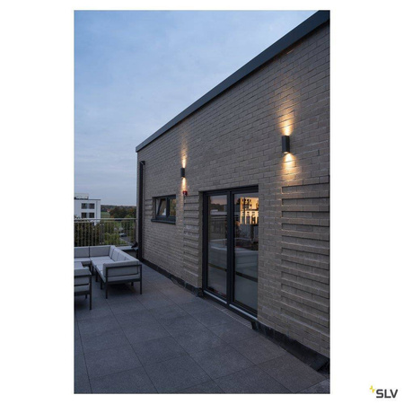 SLV kinkiet zewnętrzny Theo Up-Down Out 2xGU10 antracytowy IP44 229535