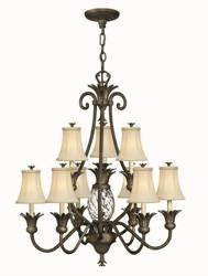Elstead żyrandol / lampa wisząca Plantation 10xE14 brązowa HK-PLANT10-PZ