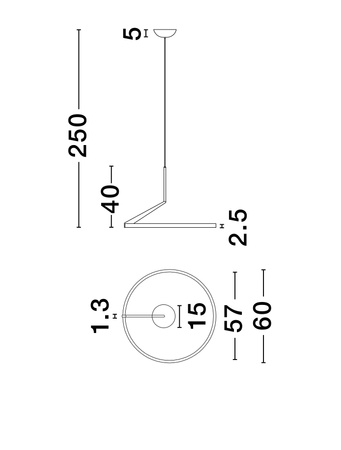 Luces Exclusivas lampa wisząca LED Zudanez ściemnialna Ø 60 cm 31W 2210lm 2700-4000K IP20 złota LE44773