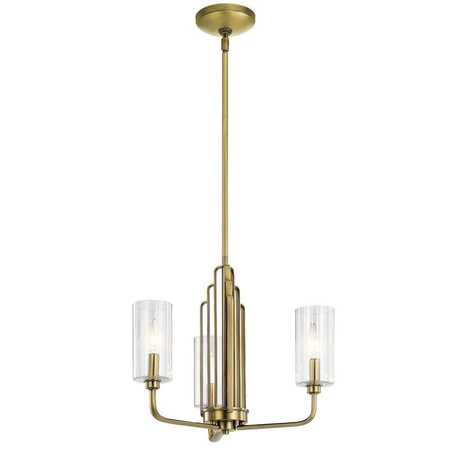 Quintiesse lampa wisząca Kimrose 3xE14 mosiężna QN-KIMROSE3-BNB