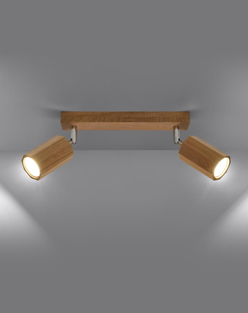 Sollux kinkiet (reflektorek) Zeke 2 2xGU10 drewniany SL.1029