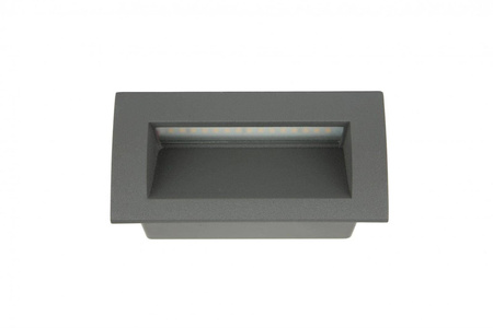 Su-ma oprawa ścienna zewnętrzna LED Mur-Led 3W 120lm 3000K szara IP65 M2031