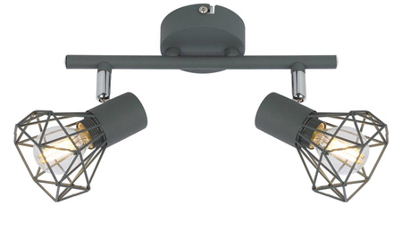 Candellux kinkiet (reflektorki) Verve 2xE14 szary 92-60976