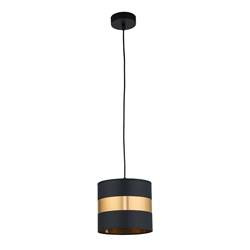 TK Lighting lampa wisząca Paris E27 czarno/złota 4384