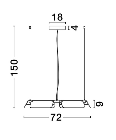 Luces Exclusivas lampa wisząca LED Roca ściemnialna Ø 72 cm 39W 4822lm 3000K IP20 czarno/złota LE44229
