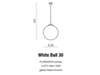 Azzardo lampa wisząca White Ball 25 E27 biała Ø30cm AZ2516