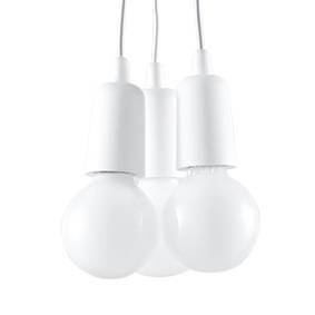 Sollux lampa wisząca Diego 3 E27 biała SL.0570