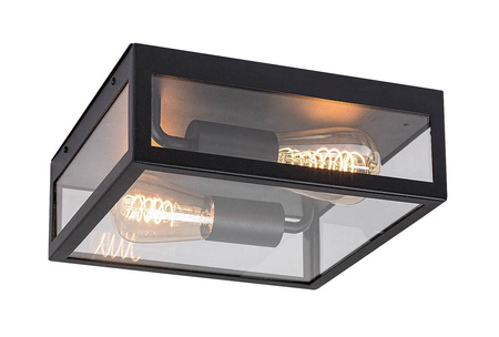 Rabalux plafon Zaton 2xE27 czarny IP23 7070