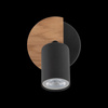 TK Lighting kinkiet (reflektorek) Cover GU10 czarno/drewniany 4673
