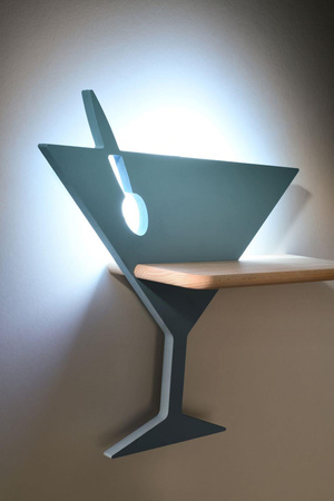 Candellux kinkiet dziecięcy LED z półką IQ Kids Piccolo 4W 200lm 4000K niebieski 21-03560