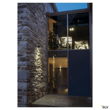 SLV kinkiet (reflektorek) zewnętrzny LED Helia 8W 450lm 3000K antracytowy IP55 233245