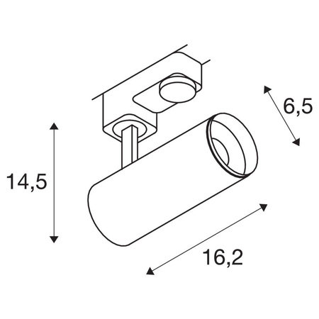 SLV lampa szynowa (reflektorek) LED Numinos M 10,42W 1051lm 3000K 24° ściemnialna Phase biało/czarna 1004086