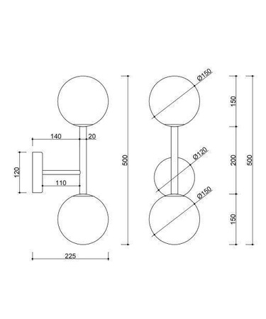 Ummo kinkiet Kop B 2xG9 biały KPB21000