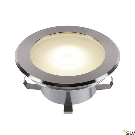 SLV oczko chodnikowe LED Dasar 7W 520lm 3000K stalowe Ø12cm IP67/IP65 1006106