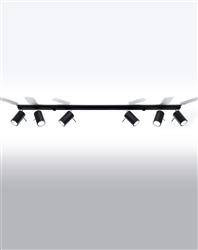 Sollux plafon (reflektorki) Ring 6l 6xGU10 czarny SL.0334