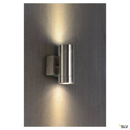 SLV kinkiet zewnętrzny Astina Steel 2xGU10 stalowy IP44 233302