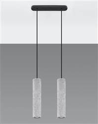 Sollux lampa wisząca Luvo 2 2xGU10 czarno/betonowa SL.0654