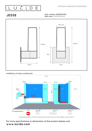 Lucide kinkiet łazienkowy Jesse G9/33W czarny 04202/01/30