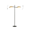 Emibig lampa stojąca Lotus LP2 2xE14 czarno/naturalna 150cm 1108/LP2