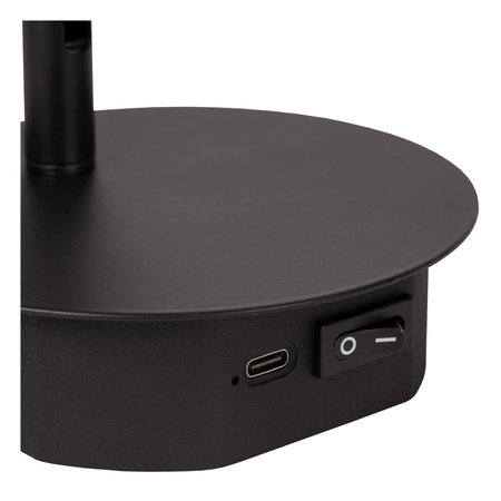 Lucide kinkiet Jolijn Ø 10,2 cm LED 1x2W 3000K zasilanie akumulatorowe z magnetycznym systemem montażu czarny 77288/03/30