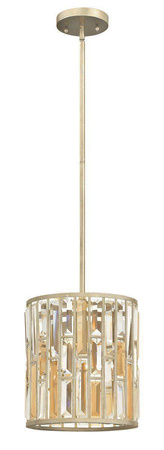 Elstead lampa wisząca Gemma E27 srebrno/bursztynowa HK-GEMMA-P-A-SL