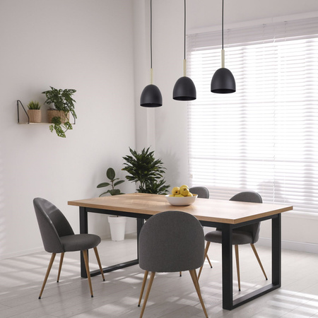 TK Lighting lampa wisząca Nord 3xE27 czarno/drewniana 4871