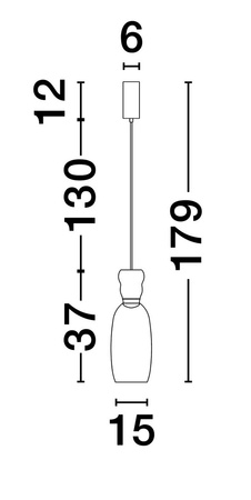 Luces Exclusivas lampa wisząca LED Perene Ø 15 cm 9W 914lm 3000K IP20 złoto/niebiesko/szara LE44467