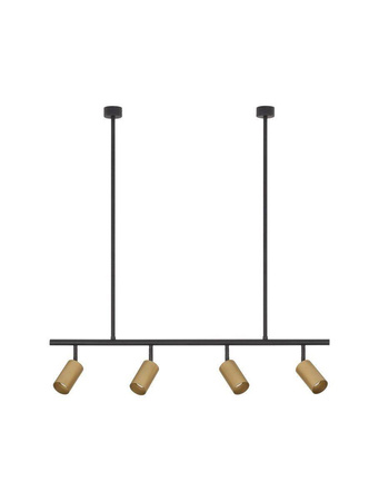 Luces Exclusivas lampa wisząca (reflektorki) Cayes 4xGU10 czarno/złota LE42927