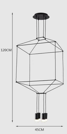 Step Into Design żyrandol / lampa wisząca Linea-4 4xG9 czarna ST-5961-4
