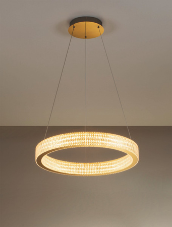 Luces Exclusivas lampa wisząca LED Yotau ściemnialna Ø 60 cm 70W 5286lm 3000K IP20 złota LE44729