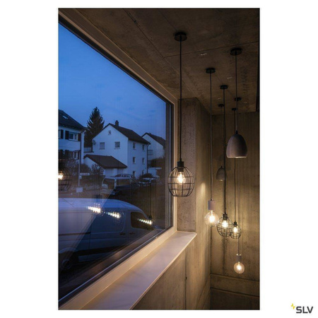 SLV lampa wisząca Fitu E27 czarna 132690