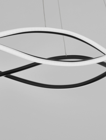 Luces Exclusivas lampa wisząca LED Chapa ściemnialna Ø 80 cm 57W 4276lm 3000K IP20 czarna LE43294