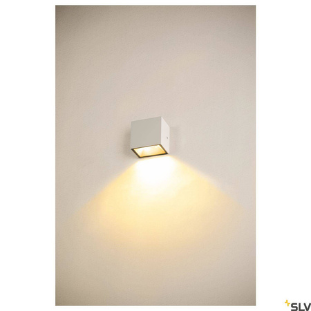 SLV kinkiet zewnętrzny LED Sitra S 6,2W 620lm 3000/4000K 105° biały IP44 1005149