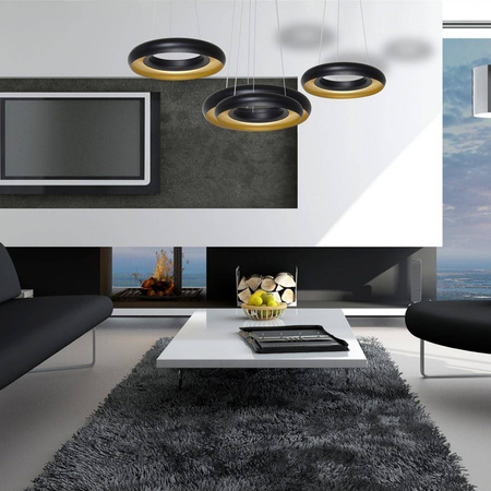 Milagro lampa wisząca LED Rondo 3x(12W 840lm 4000K) 36W 2520lm czarna ML354