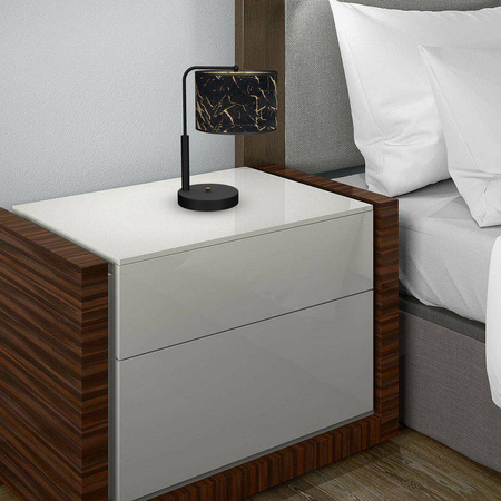 Milagro lampka biurkowa Senso E27 czarno/złota MLP7299