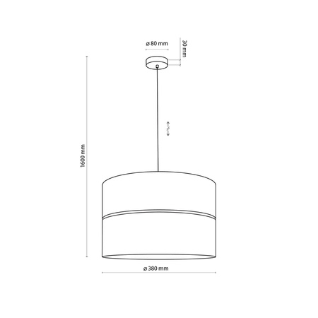 TK Lighting lampa wisząca Nicol E27 czarno/drewniana 4799