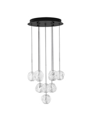 Luces Exclusivas lampa wisząca LED Chepen ściemnialna Ø 40 cm 48W 2540lm 3000K IP20 czarna LE44643