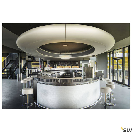 SLV lampa wisząca LED One Double 55W 2120lm 3000/4000K 130° ściemnialna biała Ø80cm 1004768