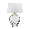 Quintiesse lampka biurkowa Samara 2xE27 + GU10 szara/nikiel Ø51cm QN-SAMARA-TL-LRG-SMK