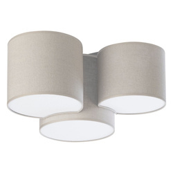 TK Lighting plafon Mona 3xE27 biało/brązowy 6591