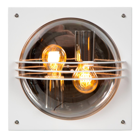 Lucide kinkiet zewnętrzny Privas 2xE27 IP44 biały 14828/02/31