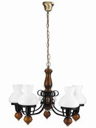 Rabalux żyrandol / lampa wisząca Petronel 5xE27 czarno/biała 7079