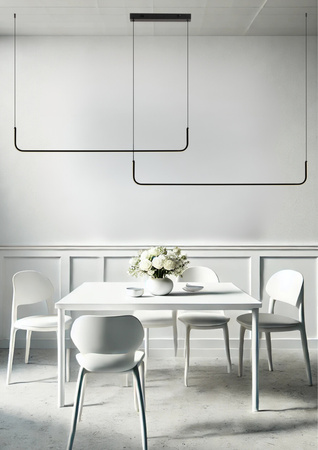 Luces Exclusivas lampa wisząca LED Piura ściemnialna 42W 1849lm 3200K IP20 czarna LE44816