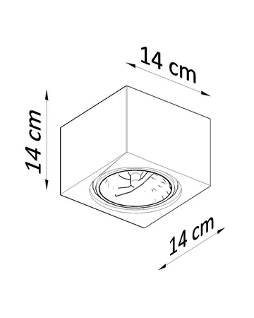 Sollux plafon techniczny Seida GU10/ES111 biały SL.0850