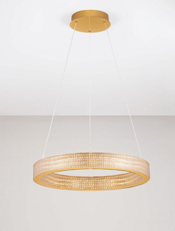 Luces Exclusivas lampa wisząca LED Yotau ściemnialna Ø 60 cm 70W 5286lm 3000K IP20 złota LE44729